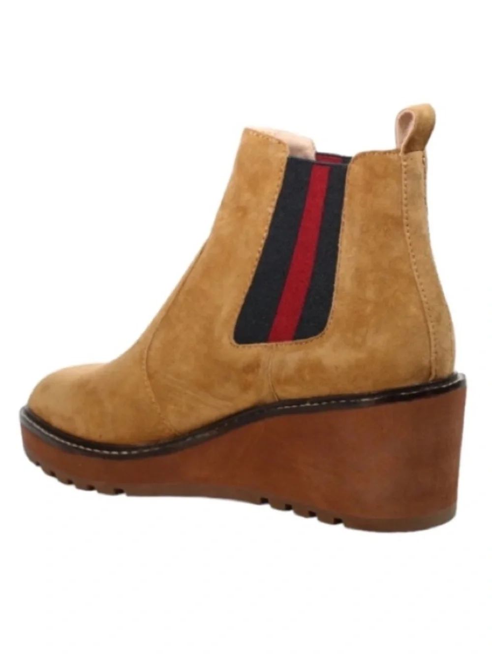 New! CECELIA NEW YORK GEMMA SLIP ON LOW WEDGE BOOT NUTELLA  SZ  9.5